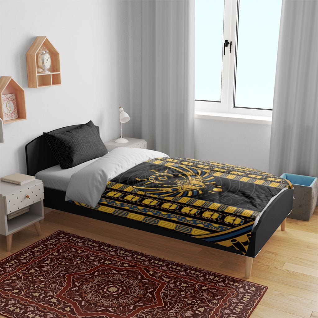Egypt The Scarab Beetle Bedding Set Winged Solar Amulet Symbol