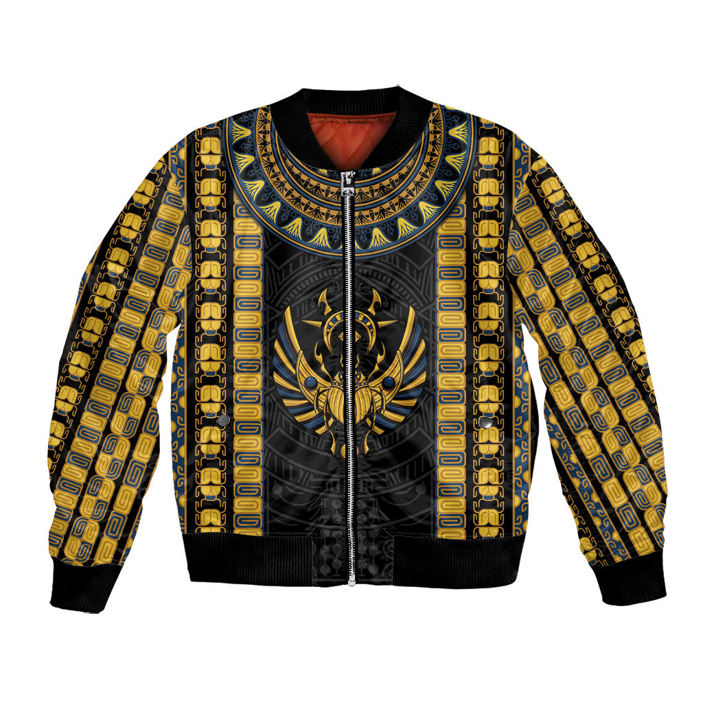 Egypt The Scarab Beetle Bomber Jacket Winged Solar Amulet Symbol