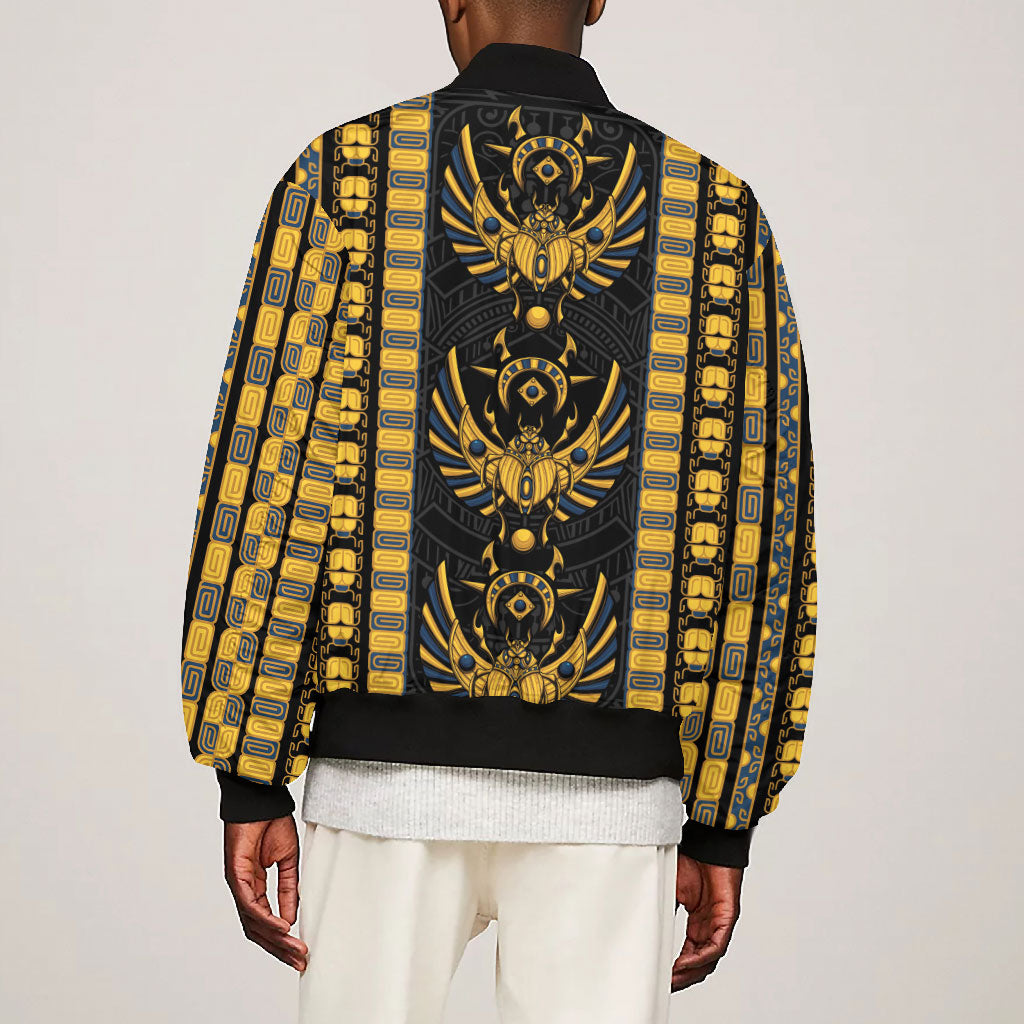 Egypt The Scarab Beetle Bomber Jacket Winged Solar Amulet Symbol