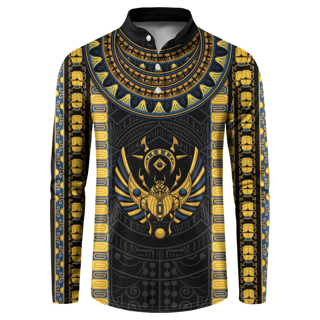 Egypt The Scarab Beetle Button Sweatshirt Winged Solar Amulet Symbol