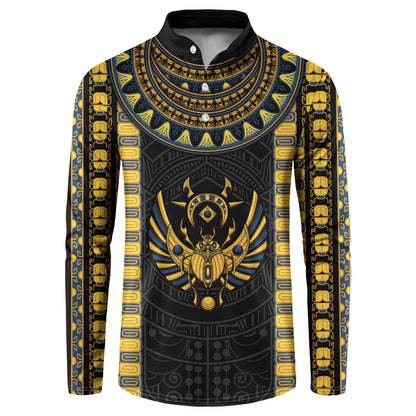 Egypt The Scarab Beetle Button Sweatshirt Winged Solar Amulet Symbol