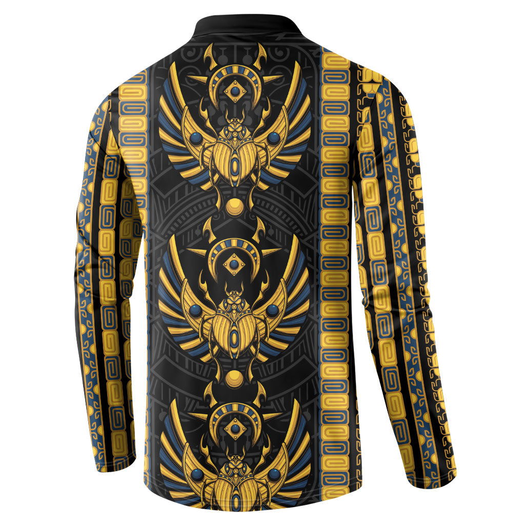 Egypt The Scarab Beetle Button Sweatshirt Winged Solar Amulet Symbol