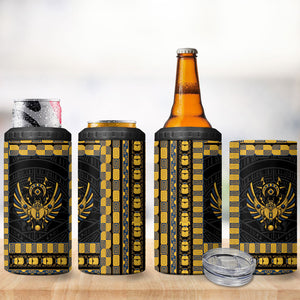 Egypt The Scarab Beetle 4 in 1 Can Cooler Tumbler Winged Solar Amulet Symbol