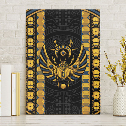 Egypt The Scarab Beetle Canvas Wall Art Winged Solar Amulet Symbol