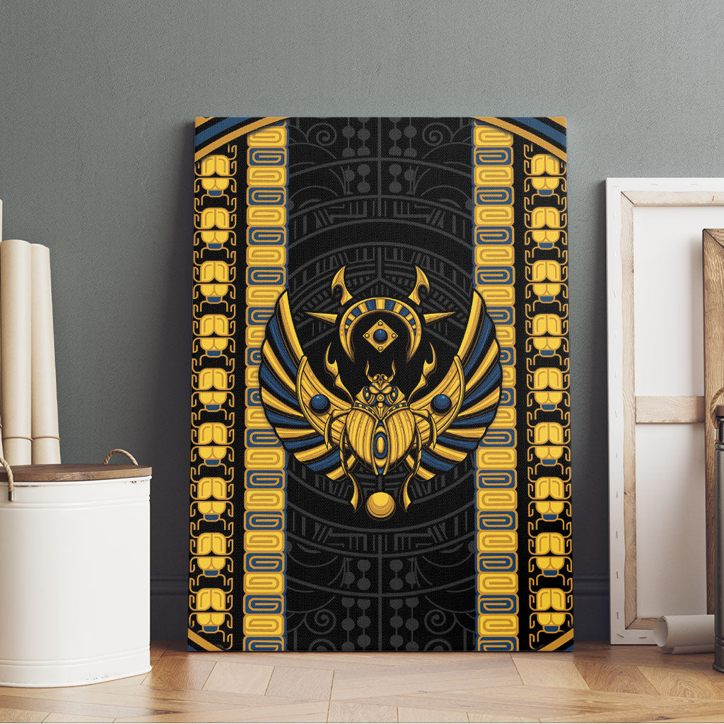 Egypt The Scarab Beetle Canvas Wall Art Winged Solar Amulet Symbol