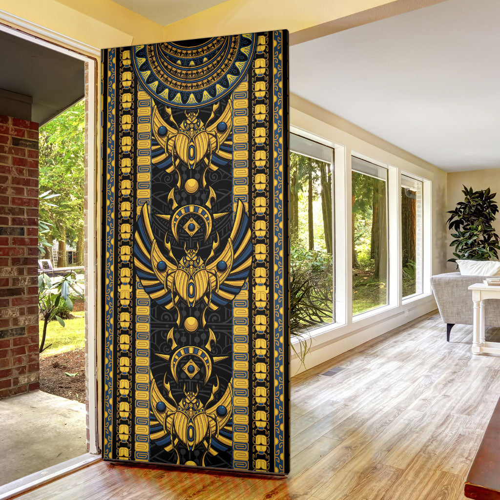 Egypt The Scarab Beetle Door Cover Winged Solar Amulet Symbol