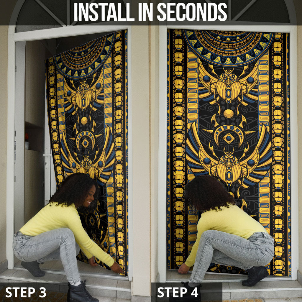 Egypt The Scarab Beetle Door Cover Winged Solar Amulet Symbol