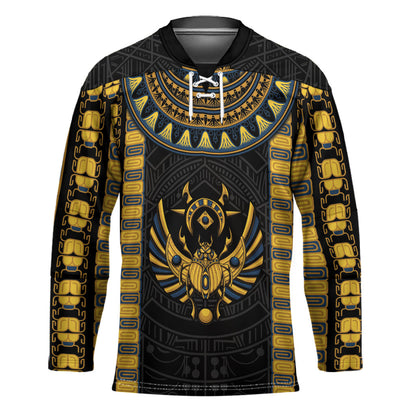 Egypt The Scarab Beetle Hockey Jersey Winged Solar Amulet Symbol