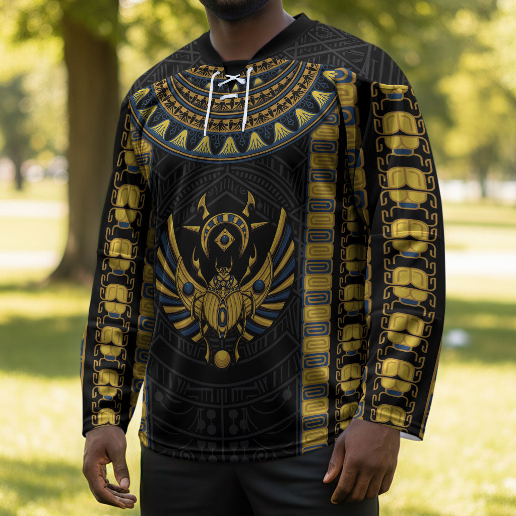 Egypt The Scarab Beetle Hockey Jersey Winged Solar Amulet Symbol