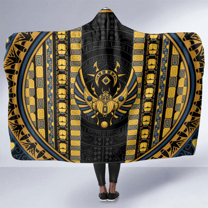 Egypt The Scarab Beetle Hooded Blanket Winged Solar Amulet Symbol