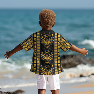 Egypt The Scarab Beetle Kid Hawaiian Shirt Winged Solar Amulet Symbol