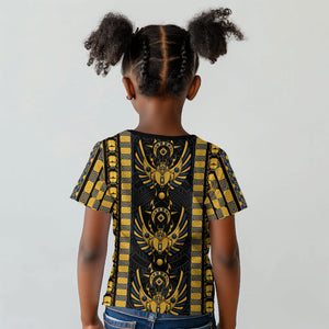 Egypt The Scarab Beetle Kid T shirt Winged Solar Amulet Symbol