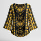 Egypt The Scarab Beetle Kimono Sleeve Blouse Winged Solar Amulet Symbol