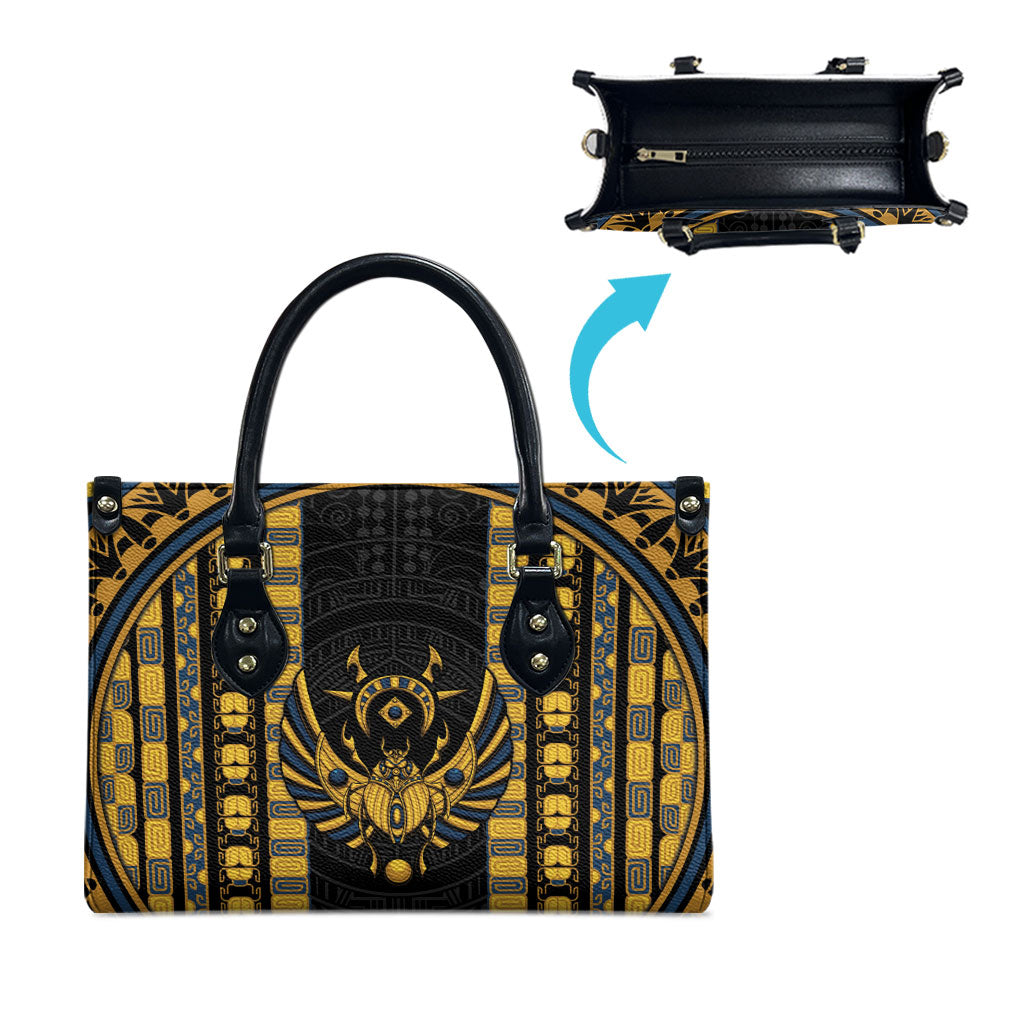 Egypt The Scarab Beetle Leather Bag Winged Solar Amulet Symbol