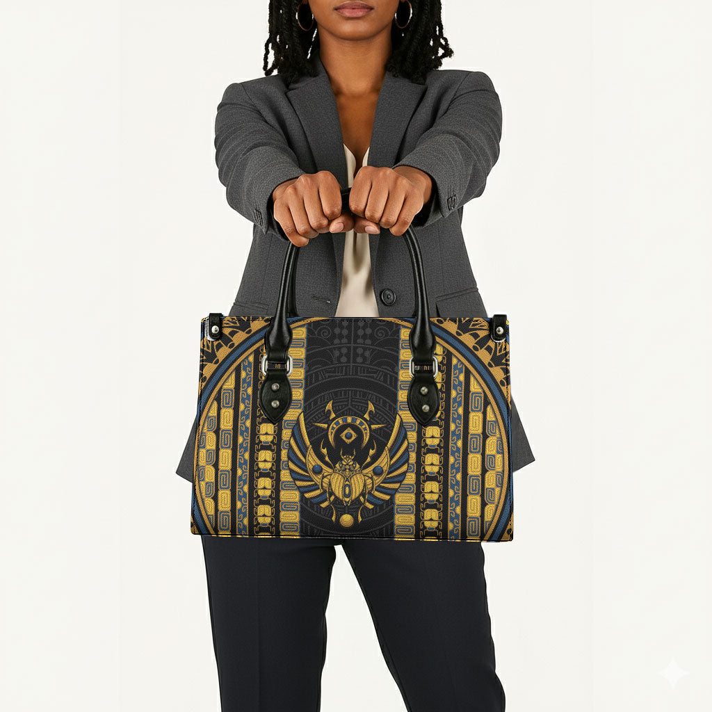 Egypt The Scarab Beetle Leather Bag Winged Solar Amulet Symbol