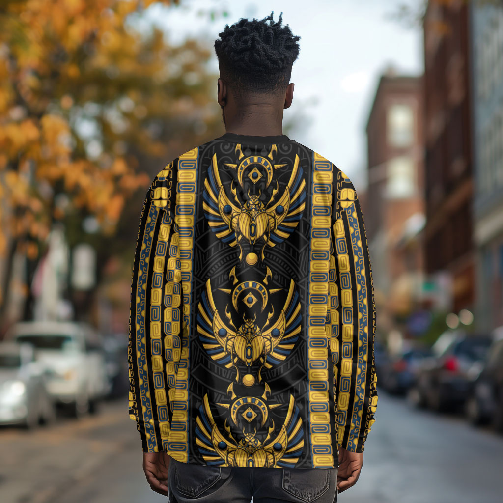 Egypt The Scarab Beetle Long Sleeve Shirt Winged Solar Amulet Symbol
