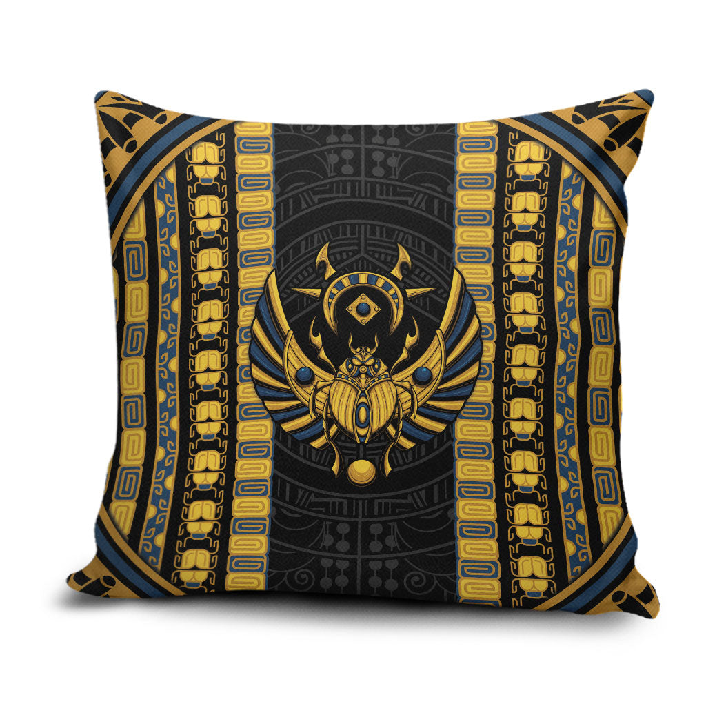 Egypt The Scarab Beetle Pillow Cover Winged Solar Amulet Symbol
