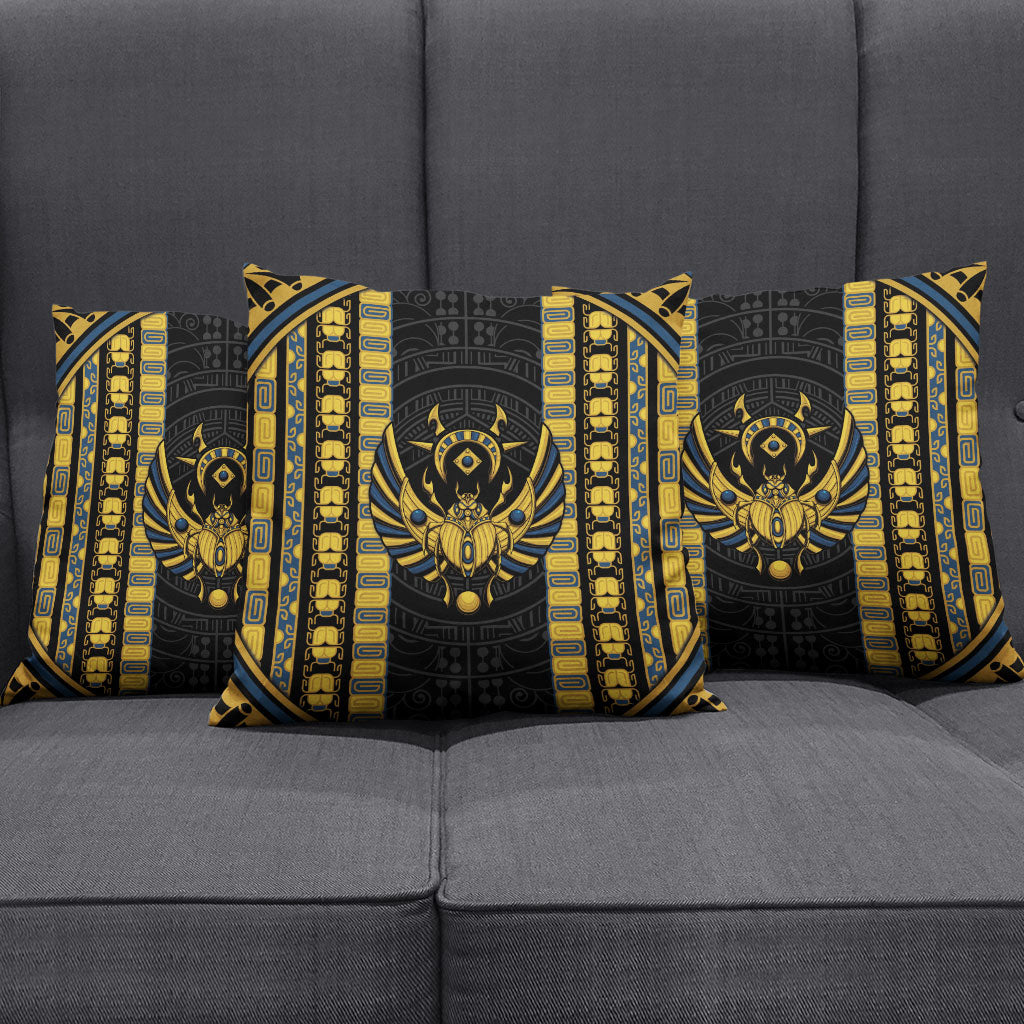 Egypt The Scarab Beetle Pillow Cover Winged Solar Amulet Symbol