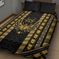 Egypt The Scarab Beetle Quilt Bed Set Winged Solar Amulet Symbol