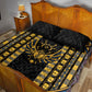 Egypt The Scarab Beetle Quilt Bed Set Winged Solar Amulet Symbol