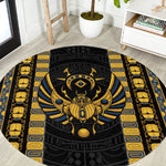 Egypt The Scarab Beetle Round Carpet Winged Solar Amulet Symbol