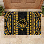 Egypt The Scarab Beetle Rubber Doormat Winged Solar Amulet Symbol