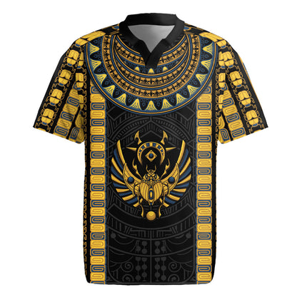 Egypt The Scarab Beetle Rugby Jersey Winged Solar Amulet Symbol