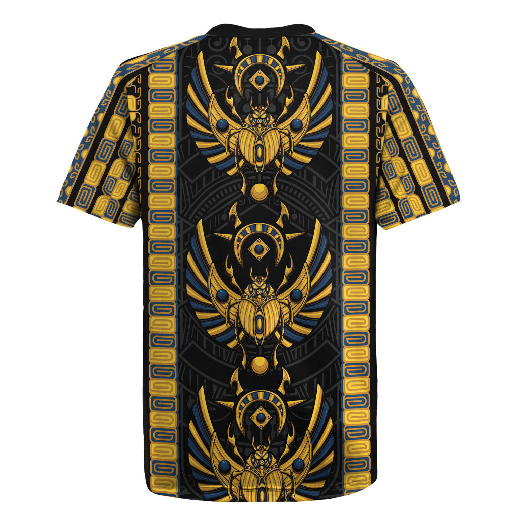 Egypt The Scarab Beetle Rugby Jersey Winged Solar Amulet Symbol