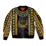 Egypt The Scarab Beetle Sleeve Zip Bomber Jacket Winged Solar Amulet Symbol