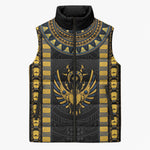 Egypt The Scarab Beetle Sleeveless Puffer Jacket Winged Solar Amulet Symbol