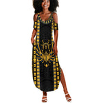 Egypt The Scarab Beetle Summer Maxi Dress Winged Solar Amulet Symbol