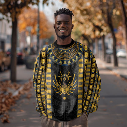 Egypt The Scarab Beetle Sweatshirt Winged Solar Amulet Symbol