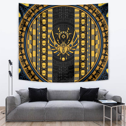 Egypt The Scarab Beetle Tapestry Winged Solar Amulet Symbol