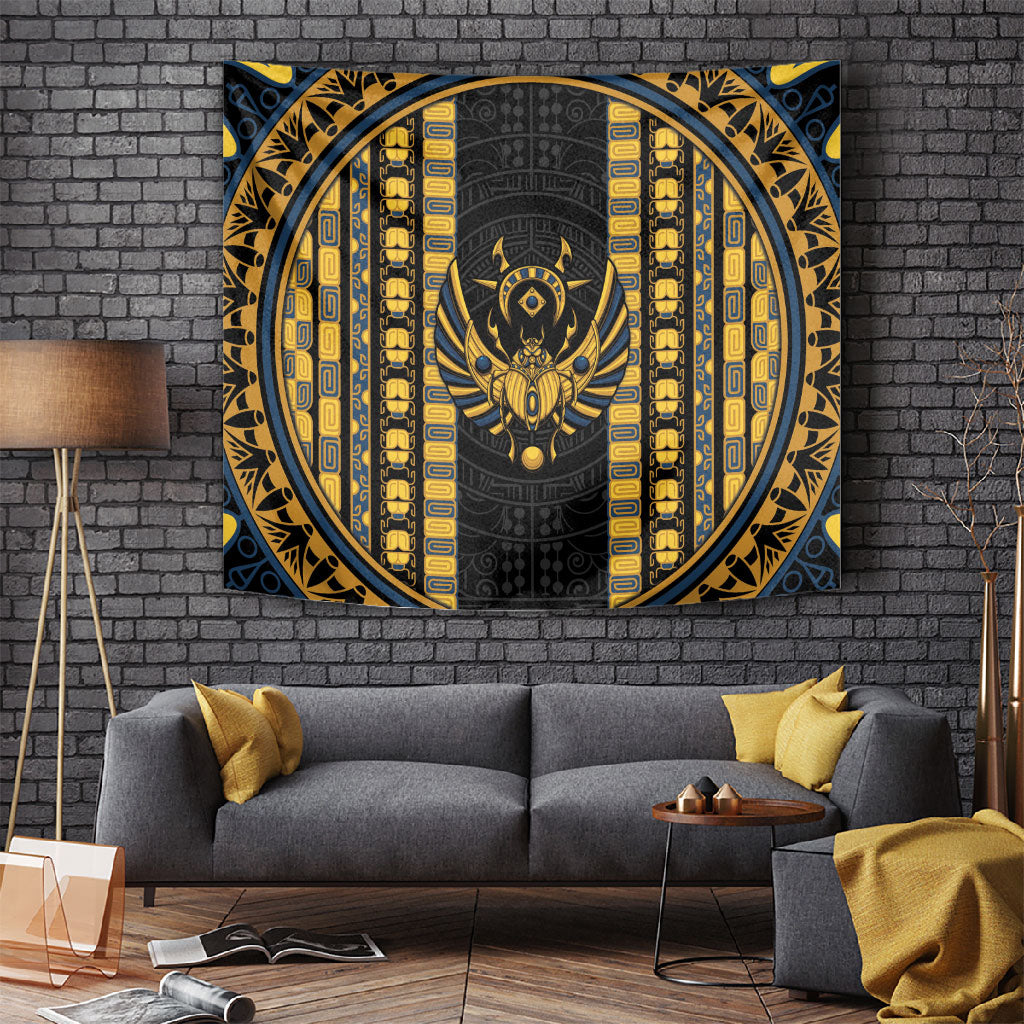 Egypt The Scarab Beetle Tapestry Winged Solar Amulet Symbol