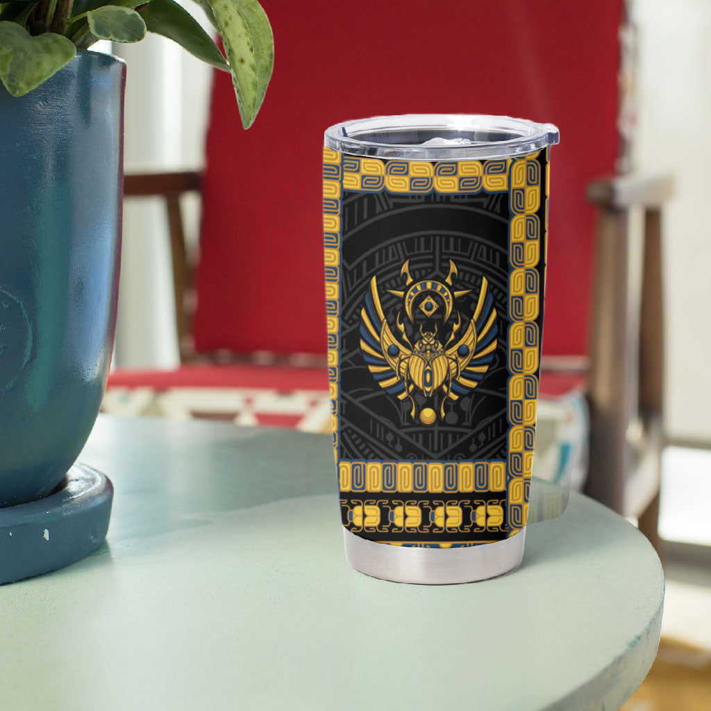 Egypt The Scarab Beetle Tumbler Cup Winged Solar Amulet Symbol