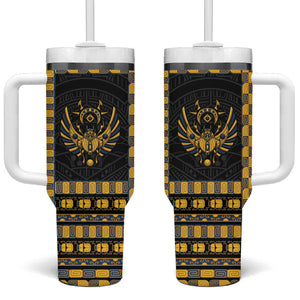 Egypt The Scarab Beetle Tumbler With Handle Winged Solar Amulet Symbol