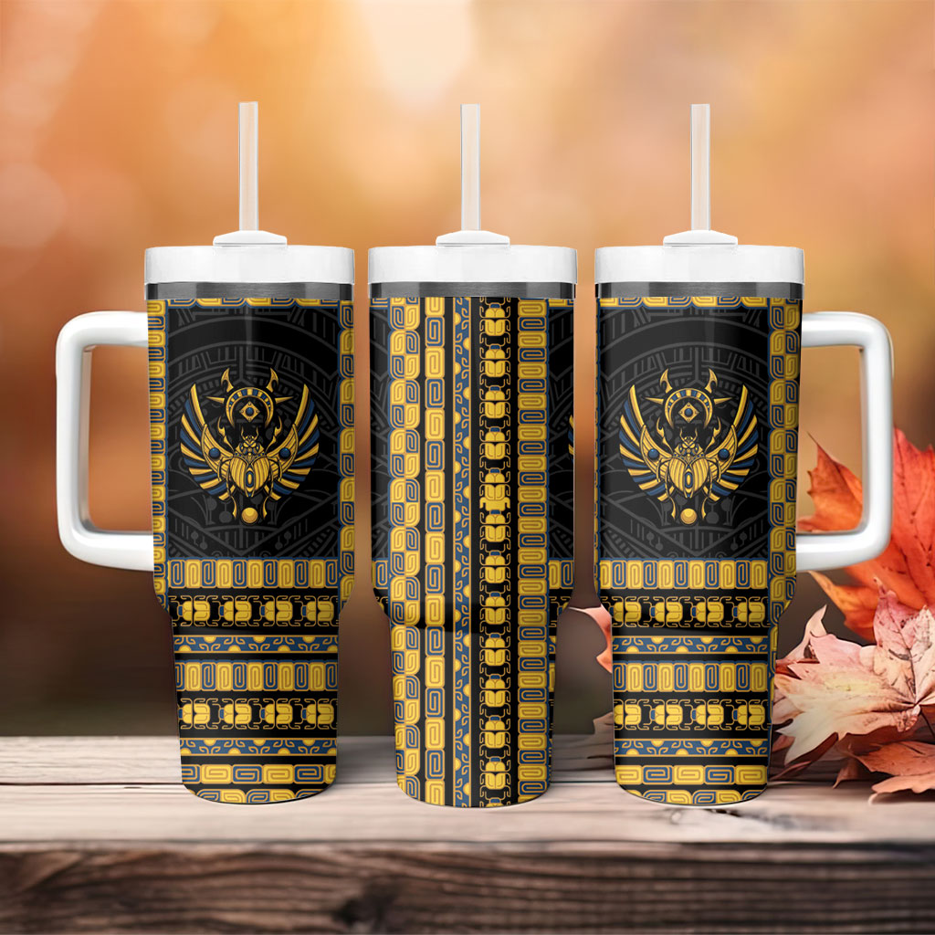 Egypt The Scarab Beetle Tumbler With Handle Winged Solar Amulet Symbol