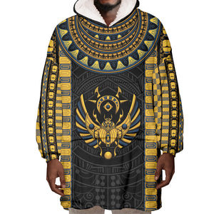 Egypt The Scarab Beetle Wearable Blanket Hoodie Winged Solar Amulet Symbol