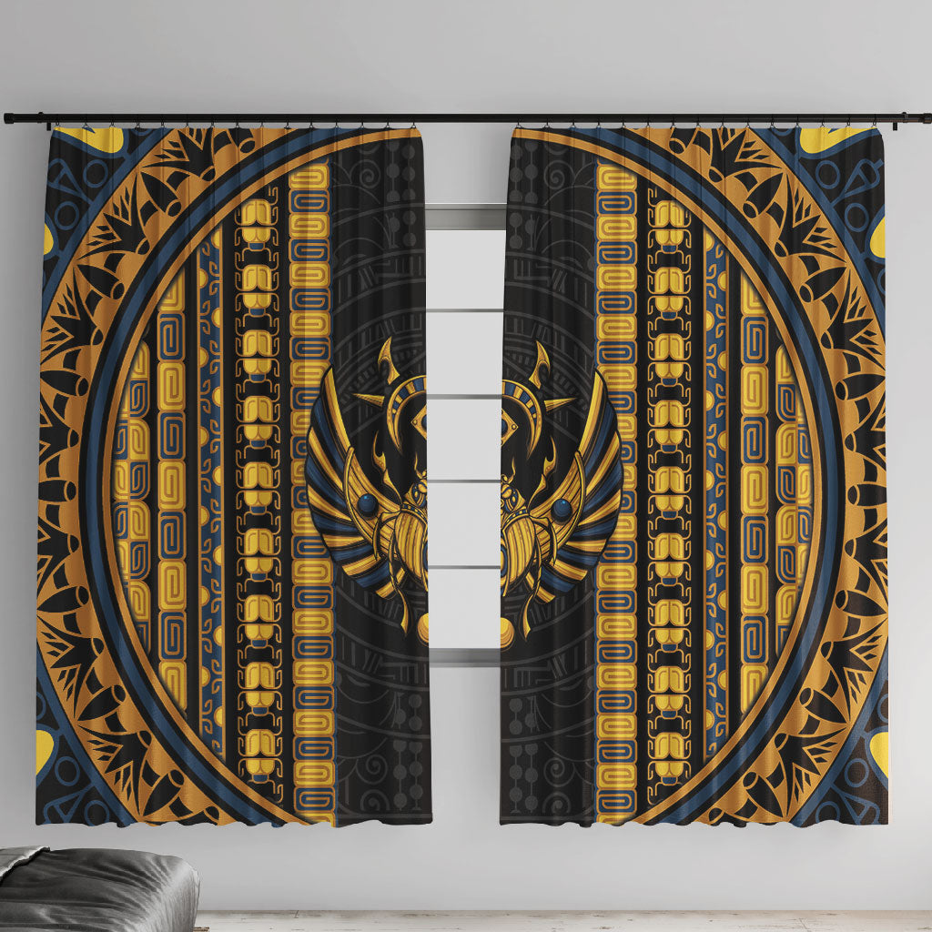 Egypt The Scarab Beetle Window Curtain Winged Solar Amulet Symbol