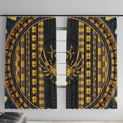 Egypt The Scarab Beetle Window Curtain Winged Solar Amulet Symbol