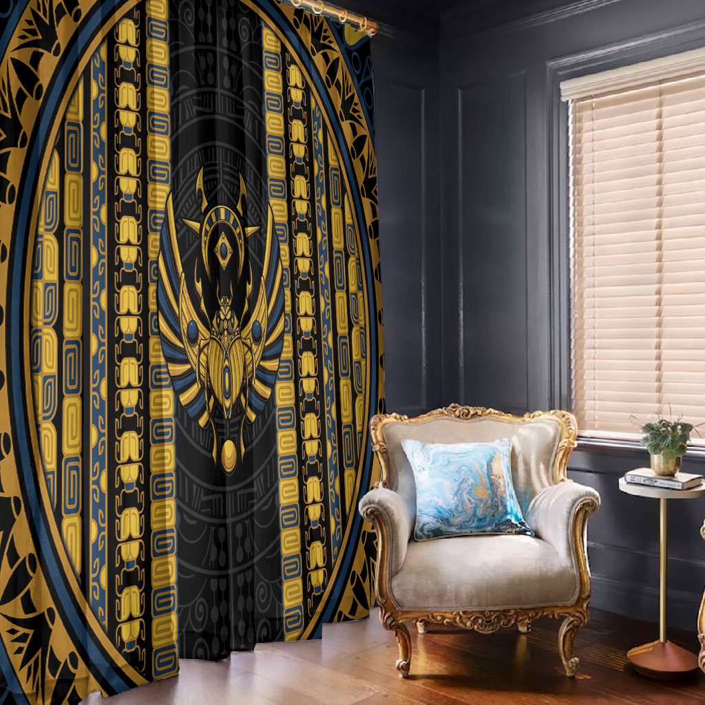 Egypt The Scarab Beetle Window Curtain Winged Solar Amulet Symbol