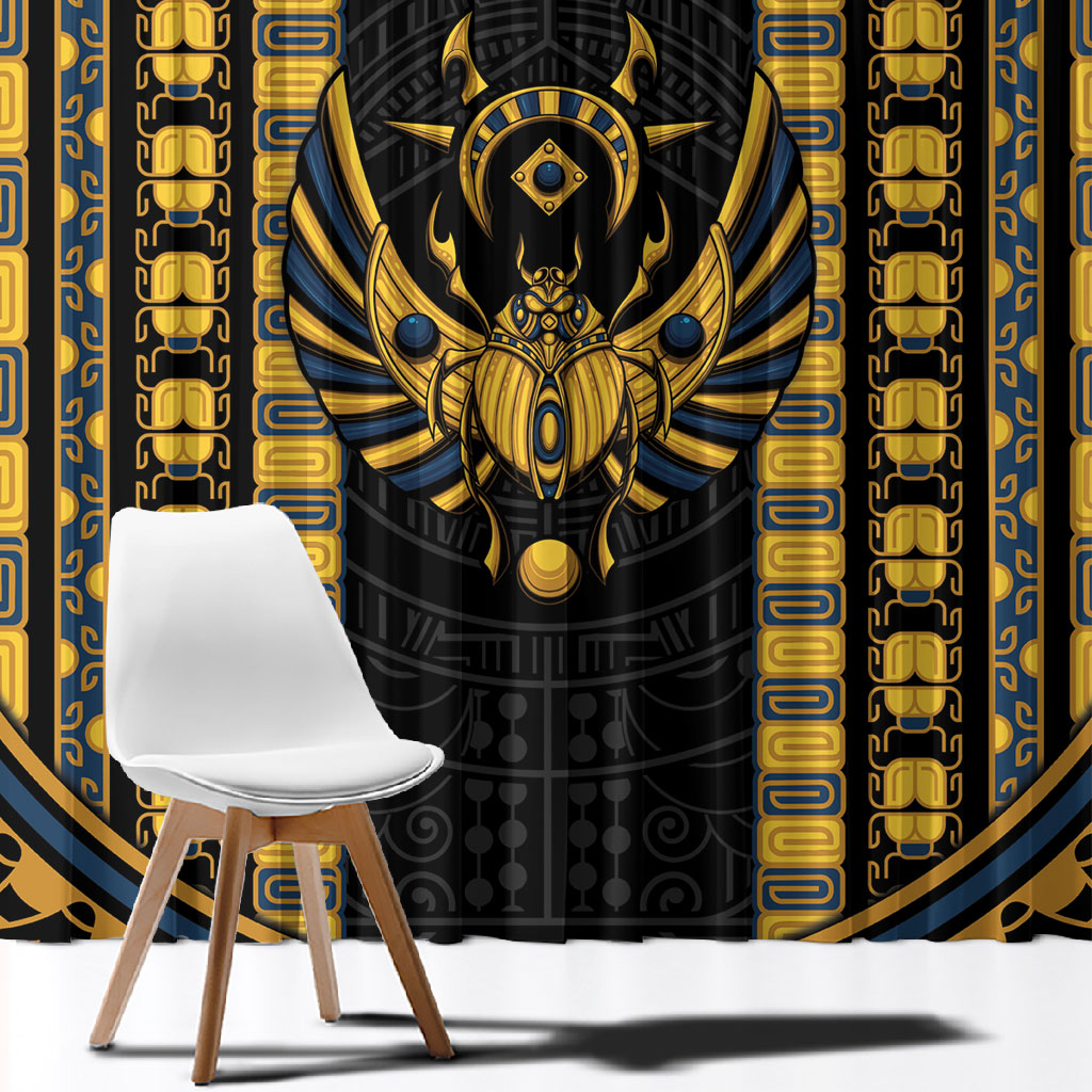 Egypt The Scarab Beetle Window Curtain Winged Solar Amulet Symbol