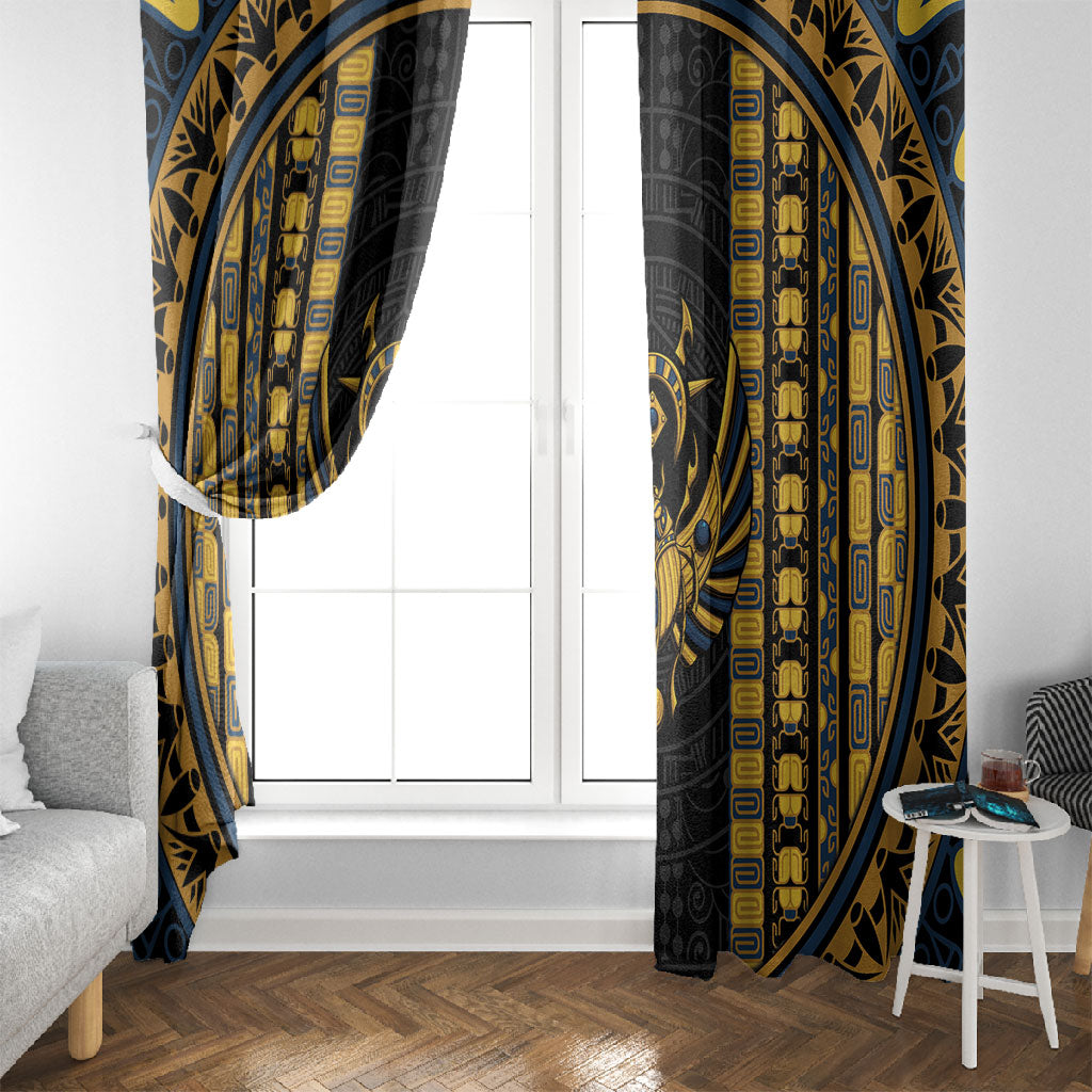 Egypt The Scarab Beetle Window Curtain Winged Solar Amulet Symbol