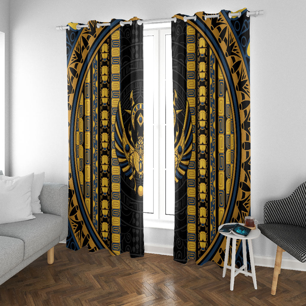 Egypt The Scarab Beetle Window Curtain Winged Solar Amulet Symbol