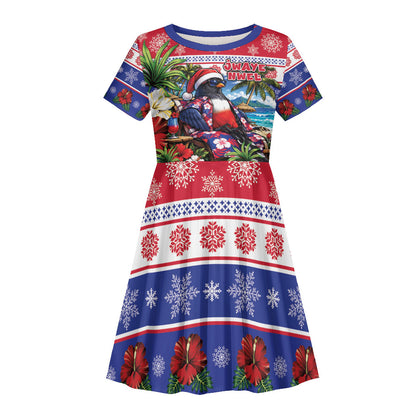 Afro-Haitians Christmas Kid Short Sleeve Dress This Trogon Needs A Beach Retreat