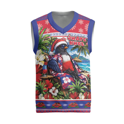 Afro-Haitians Christmas Knitted V-Neck Vest This Trogon Needs A Beach Retreat
