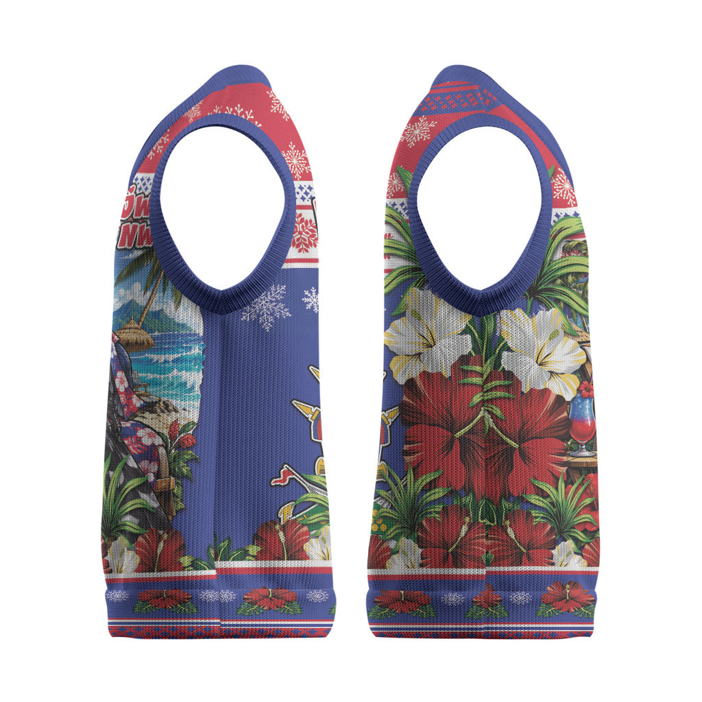 Afro-Haitians Christmas Knitted V-Neck Vest This Trogon Needs A Beach Retreat