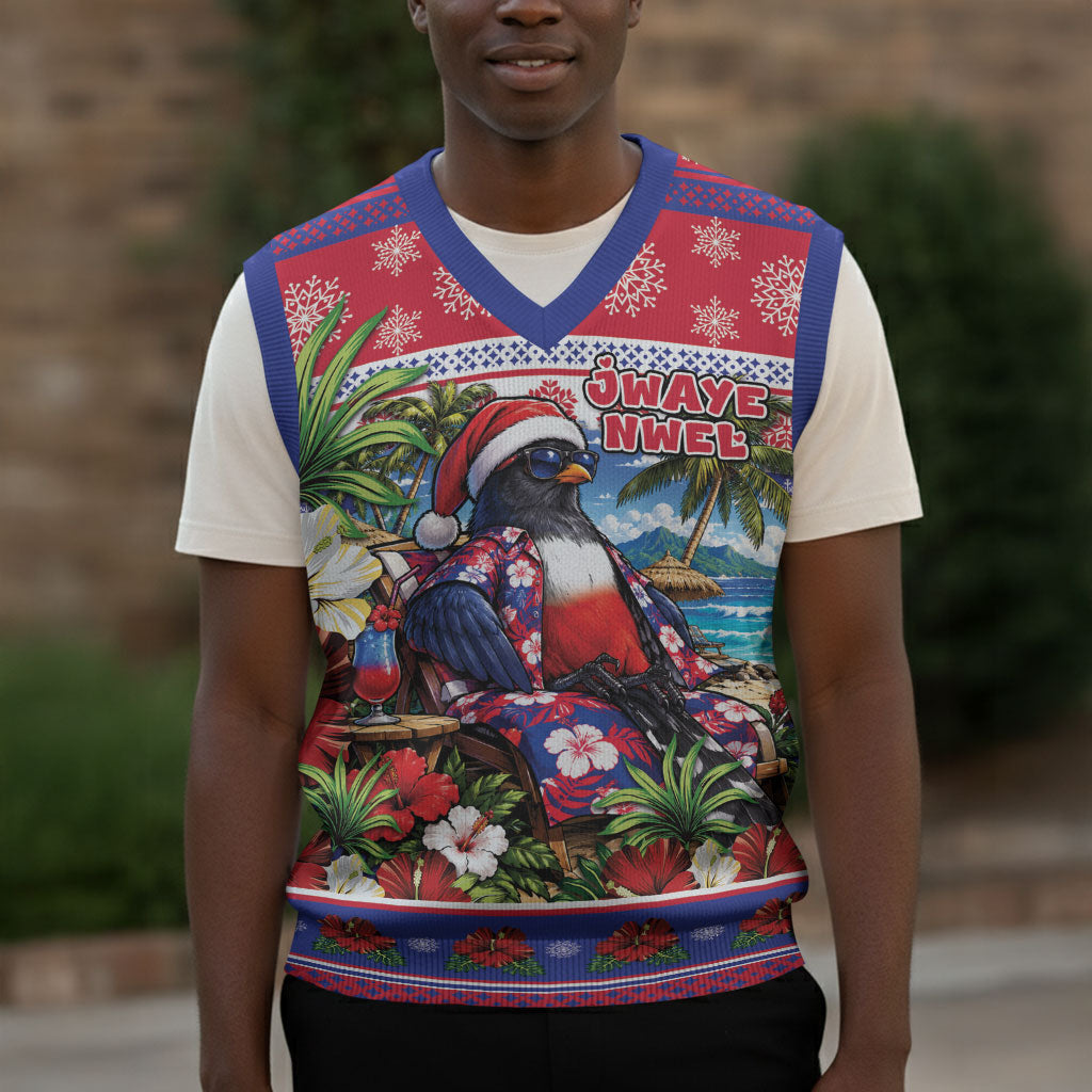 Afro-Haitians Christmas Knitted V-Neck Vest This Trogon Needs A Beach Retreat