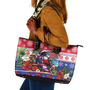 Afro-Haitians Christmas Leather Tote Bag This Trogon Needs A Beach Retreat