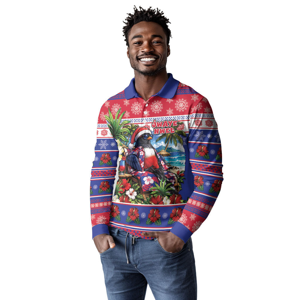 Afro-Haitians Christmas Long Sleeve Polo Shirt This Trogon Needs A Beach Retreat